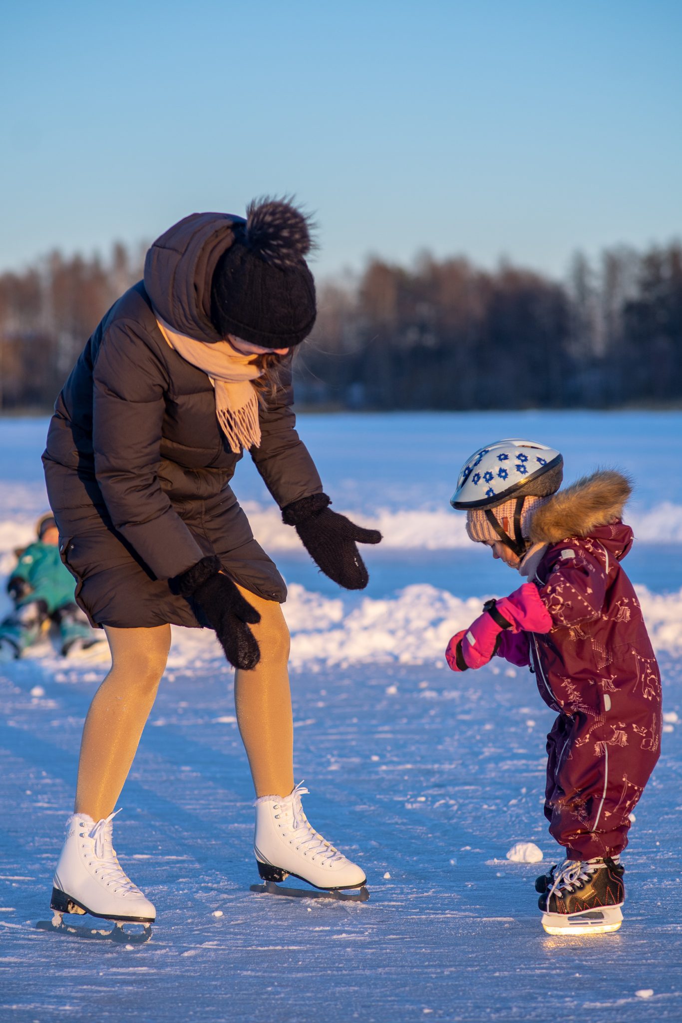 Skating on ice lake Skating on ice lake - MyPantyhoseGirl